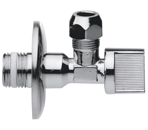 Кран угловой для подключения смесителей 1/2х10 Remer 128R1210, хром