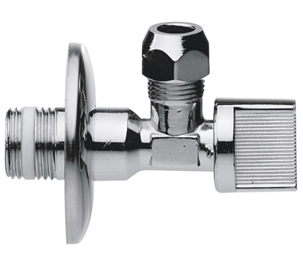 Кран угловой для подключения смесителей 1/2х10 Remer 128R1210, хром