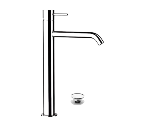 Смеситель для раковины высокий с донным клапаном Remer X10LXL, хром