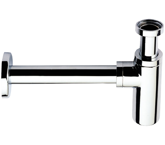 Сифон для раковины латунный заниженный 1 1/4" Remer 958L, хром