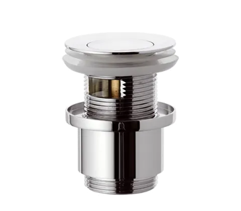 Донный клапан click-clack короткий с переливом 1 1/4" Remer 906CC2114, хром