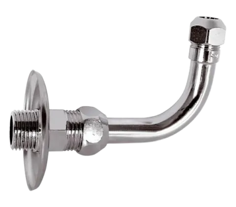 Отвод с цанговым зажимом 1/2*10 Remer 124R1210, хром