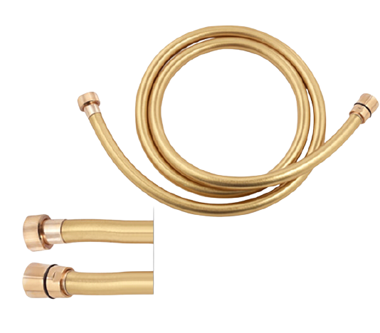 Шланг для душа из PVC/EPDM золото 120 конусная гайка Remer 332CNDO120, золото