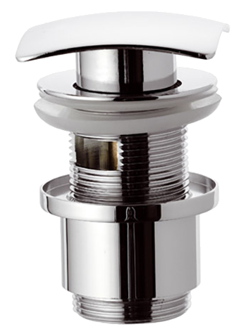 Донный клапан click-clack короткий с переливом 1 1/4" Remer 905SCC2114, хром