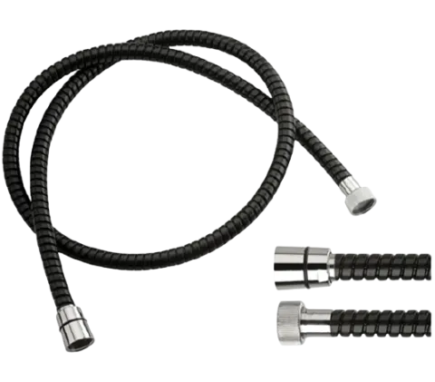 Шланг для душа Spyroflex из PVC конусная гайка 200см Remer 334CNNE200, чёрный матовый