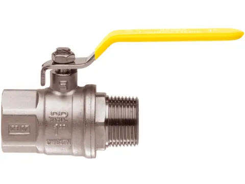 Кран шаровый для газа 1/2" внутр/нар, ручка-рычаг Remer 410MF12