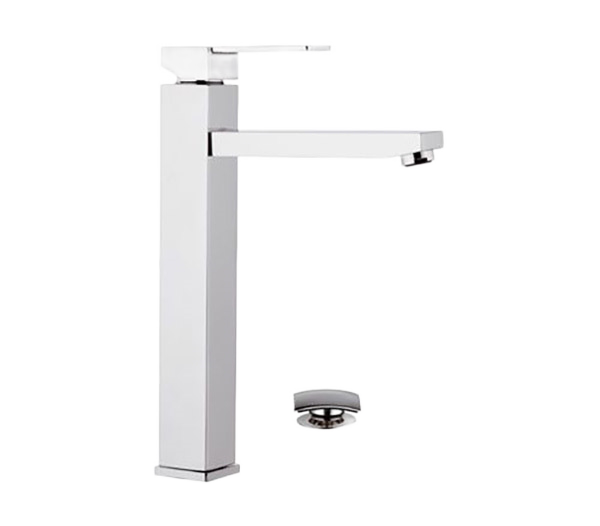 Смеситель для раковины высокий с донным клапаном Remer Q10LB, хром
