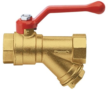 Кран с фильтром 3/4" внутр/внутр, ручка-рычаг Remer 375OG34