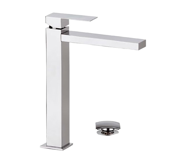 Смеситель для раковины высокий xl с донным клапаном Remer QD10LXL, хром