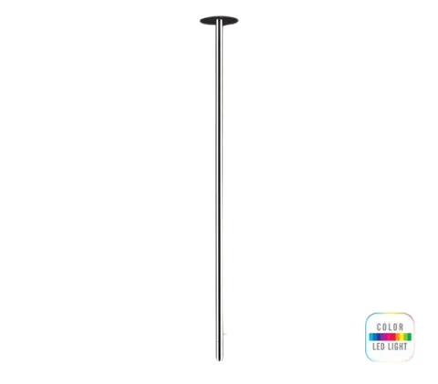 Смеситель для раковины потолочный LED multi подсветка 166см Remer NR17, хром