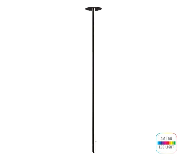 Смеситель для раковины потолочный LED multi подсветка 166см Remer NR17, хром