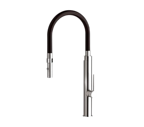 Смеситель для кухни высокий с гибким изливом Remer NK521, хром