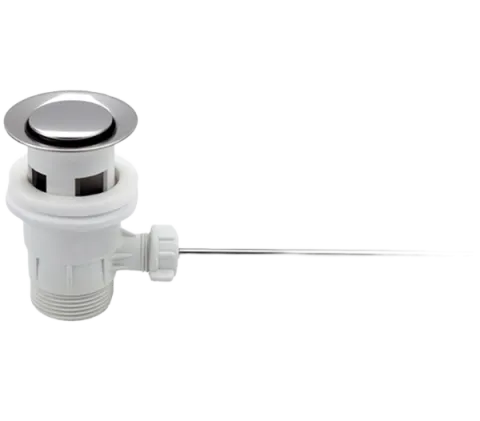 Донный клапан с тягой PVC Remer 95P80, хром