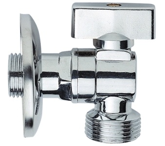 Кран угловой шаровый 1/2"×3/4" Remer 26112