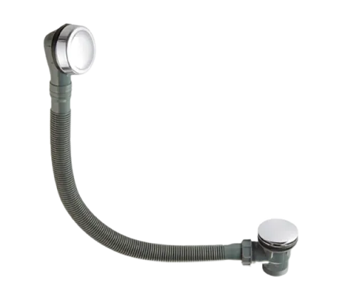 Слив-перелив для ванны пластик click-clack Remer 96PCC, хром
