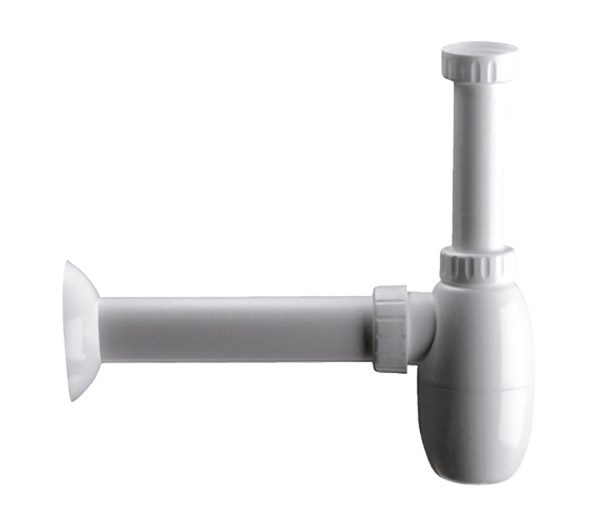 Сифон для раковины, полипропиленовый без выпуска 1 1/4" Remer 970P114, хром