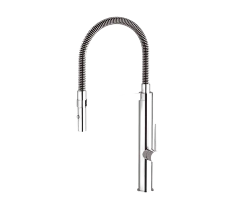 Смеситель для кухни высокий с гибким изливом Remer NK523, хром