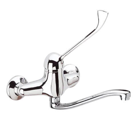 Смеситель для кухни настенный локтевой медицинский Remer K45S, хром