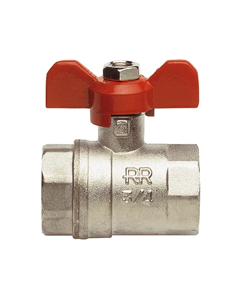 Кран шаровый 1/2" внутр/внутр, ручка-бабочка Remer 365FF12