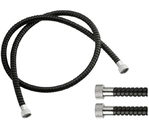 Шланг для душа Spyroflex из PVC, 150см Remer 334NE150, чёрный матовый