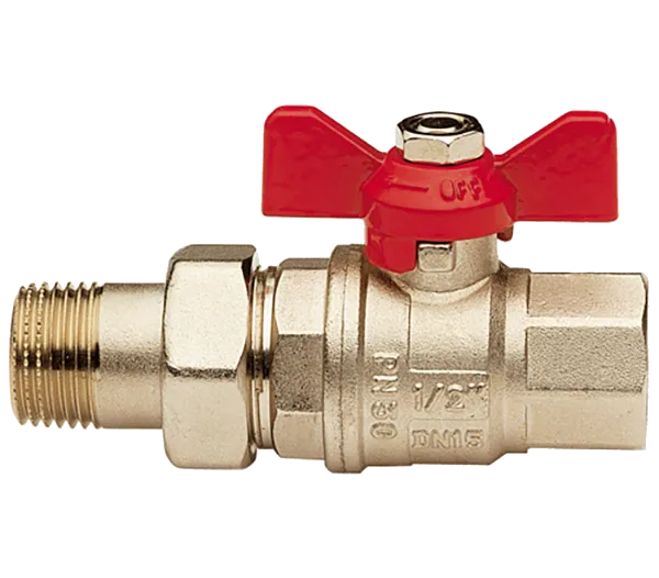 Кран шаровый с американкой внутр/нар 1/2" Remer 36412, хром
