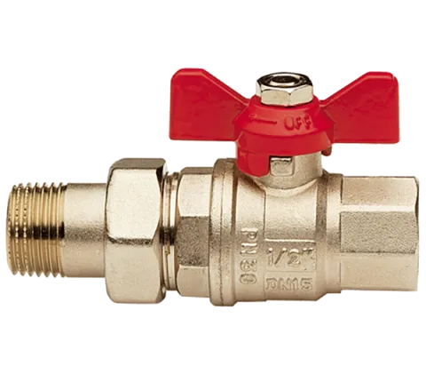 Кран шаровый с американкой внутр/нар 1/2" Remer 36412, хром