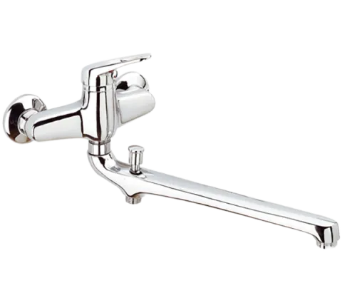 Смеситель для ванны длинный поворотный излив Remer R46, хром