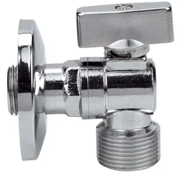 Кран угловой шаровый с обратным клапаном 1/2"×3/4" Remer 261NR12