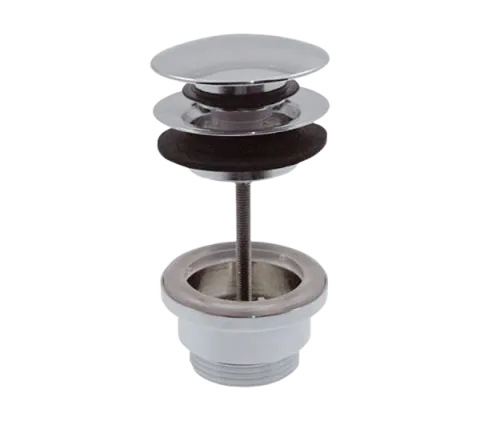 Донный клапан click-clack для раковин с переливом и без 1 1/4" Remer 905CCR114, хром