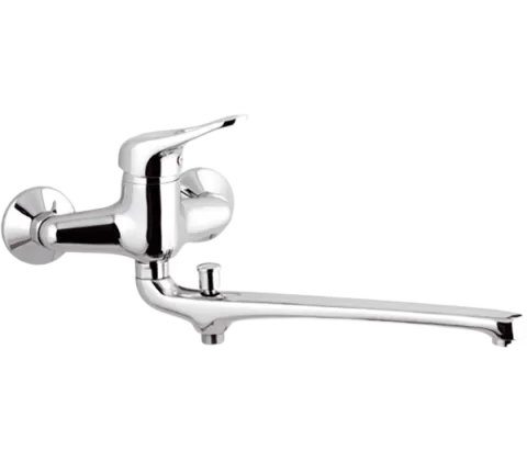 Смеситель для ванны длинный поворотный излив Remer K46, хром