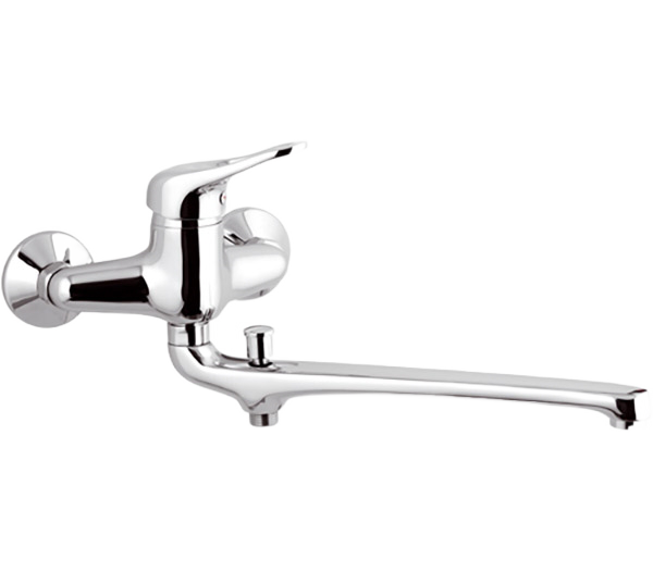 Смеситель для ванны длинный поворотный излив Remer K46, хром