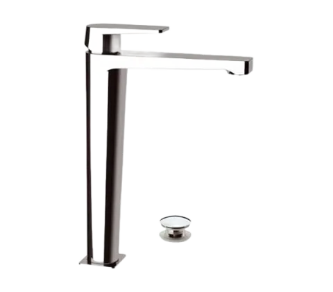 Смеситель для раковины высокий с донным клапаном Remer D10L, хром