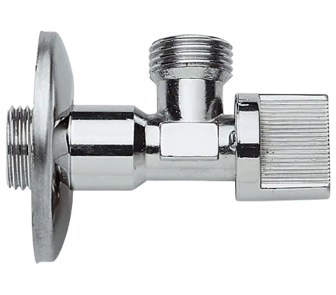 Кран угловой для подключения смесителей 1/2х3/8 Remer 128R1238, хром
