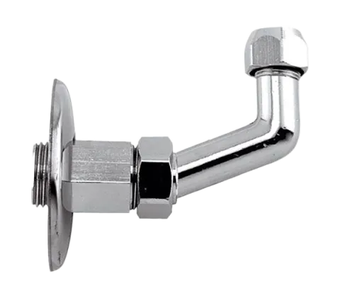 Отвод с цанговым зажимом 1/2*10 Remer 124S1210, хром