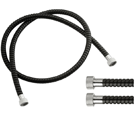 Шланг для душа Spyroflex из PVC, 120см Remer 334NE120, чёрный матовый